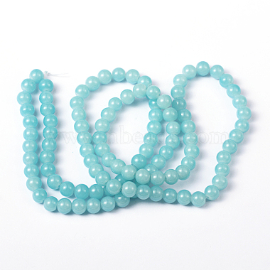 Imitation Jade Glass Beads Strands(DGLA-S076-8mm-19)-5