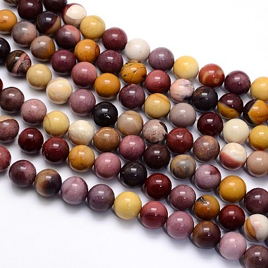 Natural Mookaite Round Beads Strands(G-O047-12-10mm)-2