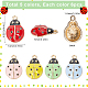 30Pcs 5 Colors Alloy Enamel Pendant Rhinestone Settings(ENAM-SC0004-91)-2