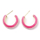 Plastic Pearl Bead Ear Studs for Women(EJEW-K245-03G)-2