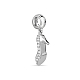 TINYSAND Sparkling High Heels Rhodium Plated 925 Sterling Silver European Dangle Charms(TS-P-037)-3