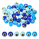 48Pcs 3 Colors Handmade Evil Eye Lampwork Round Beads(LAMP-NB0001-85)-1