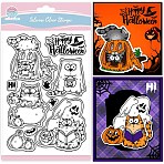 PVC Clear Stamps, for DIY Scrapbooking, Photo Album Decorative, Cards Making, Stamp Sheets, Cat Shape, 160x110mm(DIY-WH0800-039)