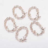 Alloy Pendants, Garland with Birds, Rose Gold, 40x31x3mm, Hole: 3mm(PALLOY-P166-06RG)