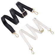 WADORN 2Pcs 2 Colors Imitation Leather Adjustable Shoulder Strap, with Iron Swivel Clasps, for Bag Straps Replacement Accessories, Mixed Color, 670~1250x15mm(FIND-WR0003-70)