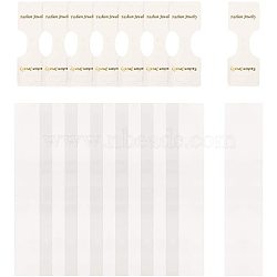 Paper Display Card, Used For Necklace, with OPP Cellophane Bags, White, 10.2x3.8x0.05cm, 200pcs/set(TOOL-PH0016-87)