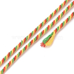 Cotton Cord, Braided Rope, with Paper Reel, for Wall Hanging, Crafts, Gift Wrapping, Colorful, 1.2mm, about 27.34 Yards(25m)/Roll(OCOR-E027-01B-27)