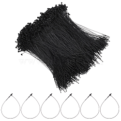 Plastic Hang Tag Fasteners, Black, 17.9x0.4cm, 1000pcs/set(FIND-WH0139-315B-02)