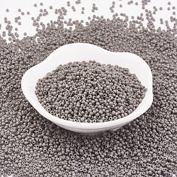 TOHO Japanese Seed Beads, Round, 11/0 Opaque, Gray, 2x1.5mm, Hole: 0.5mm, about 933pcs/10g(X-SEED-F002-2mm-53D)