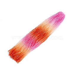 Gradient Color Baking Painted Glass Bead Strands, Faceted, Bicone, Colorful, 4.5x4mm, Hole: 0.8mm, about 83~86pcs/strand, 12.32~14''(31.3~35cm)(DGLA-A039-T4mm-A04)