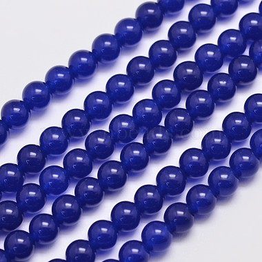 6mm MidnightBlue Round Malaysia Jade Beads