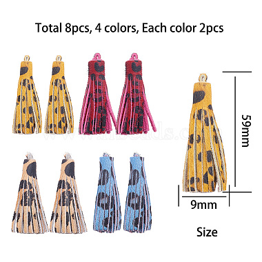 SUNNYCLUE Eco-Friendly Cowhide Leather Tassel Big Pendants(FIND-SC0001-20)-3