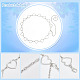Elite 2Pcs 2 Style Alloy Heart Waist Chains(AJEW-PH0004-05)-3