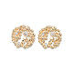 Clear Cubic Zirconia Flower Stud Earrings(EJEW-N012-48LG)-2