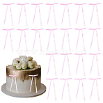 50Pcs Polyester Bowknot for Party Decoration, Pearl Pink, 130~135x80~85x2mm(DIY-GF0011-78A)