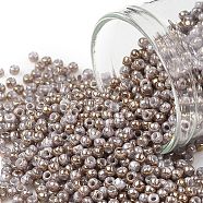 TOHO Round Seed Beads, Japanese Seed Beads, (1700) Gilded Marble White, 11/0, 2.2mm, Hole: 0.8mm,  about 1110pcs/10g(X-SEED-TR11-1700)