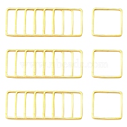 Square Brass Linking Rings, Golden, 10x10x1mm(EC03010mm-G)