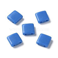 Opaque Acrylic Slide Charms, Square, Dodger Blue, 5.2x5.2x2mm, Hole: 0.8mm(OACR-Z010-01G)
