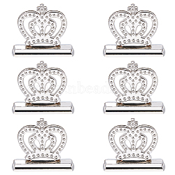 Crown Alloy Memo Clip,  Message Note Photo Stand Holder, for Wedding Decoration, Platinum, 28.5x33.5x9mm(AJEW-WH0237-62)