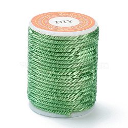 Polyester Braided Cords, for Jewelry Making Beading Crafting, Medium Sea Green, 1.5mm, about 4.37 yards(4m)/roll(OCOR-I006-A04-55)