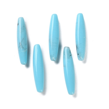 Opaque Acrylic Beads, Two Tone, Bicone, Deep Sky Blue, 28x6mm, Hole: 1.8mm, about 819pcs/500g