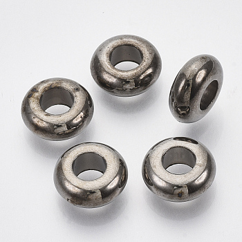 CCB Plastic Beads, Ring, Gunmetal, 12x5mm, Hole: 5mm, about 1170pcs/500g