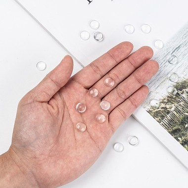 Transparent Glass Cabochons(GGLA-R026-10mm)-7