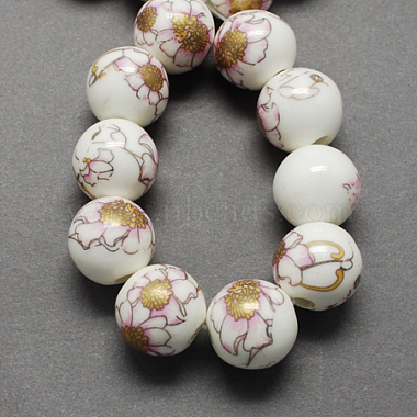 16mm Goldenrod Round Porcelain Beads