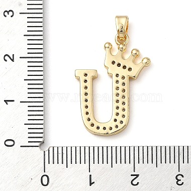 Rack Plating Brass Micro Pave Cubic Zirconia Pendants(KK-D535-01U-RS)-3