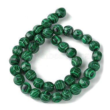 perles synthétiques malachite brins(G-H023-A05-01)-3