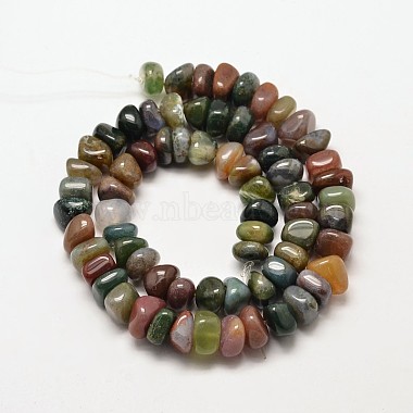 Natural Indian Agate Chip Beads Strands(X-G-P091-35)-2