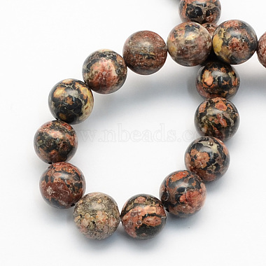Natural Leopard Skin Jasper Round Beads Strands(X-G-S182-8mm)-2