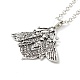 Alloy Moth Pendant Necklace(NJEW-G056-07AS)-1