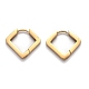304 Stainless Steel Rhombus Huggie Hoop Earrings(STAS-J033-08G)-1