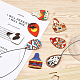 chgcraft 32 pcs 8 style simple face imprimé en tilleul grands pendentifs(WOOD-CA0001-61)-4