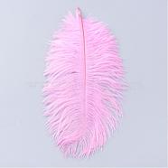 Ostrich Feather Costume Accessories, Dyed, Pink, 15~20cm(FIND-R036-A-15)