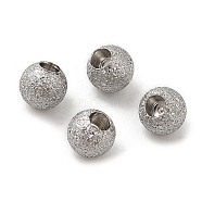 304 Stainless Steel Cord End, End Caps, Textured Round, Stainless Steel Color, 3mm, Hole: 1.2mm(STAS-A085-03A-P)