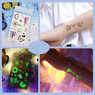 Luminous Removable Temporary Water Proof Tattoos Paper Stickers, Glow in the Dark Stickers, Angel & Fairy, 12x7.5cm(PW-WG0C2ED-01)