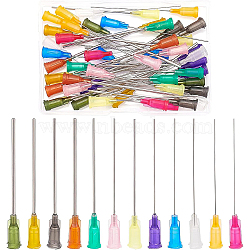 48Pcs 12 Style Plastic Fluid Precision Blunt Needle Dispense Tips, with 304 Stainless Steel Pin, Mixed Color, 6.75x0.77cm, Inner Diameter: 0.42cm, 4pcs/style(TOOL-BC0001-24)