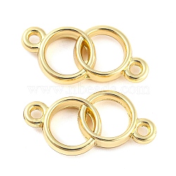 Rack Plating Alloy Connector Charms, Cadmium Free & Nickel Free & Lead Free, Double Rings, Golden, 12x26x4mm, Hole: 2mm(PALLOY-D023-34G)