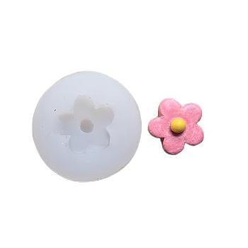 Silicone Molds, Resin Casting Molds, For UV Resin, Epoxy Resin Jewelry Making, Flower, White, 33x10mm, Inner Diameter: 18x16mm