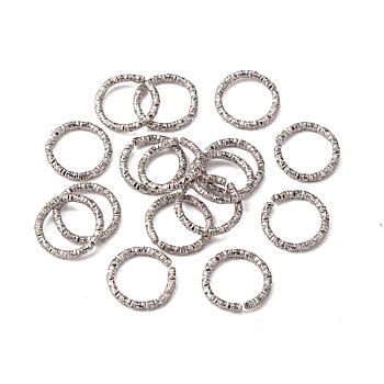 Iron Open Jump Rings, Nickel Free, Twist Ring, Platinum, 10x1.2mm, 7.5mm Inner Diameter