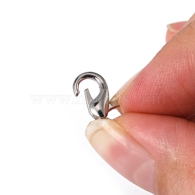 Platinum Plated Alloy Lobster Claw Clasps(X-E102-NF)-3