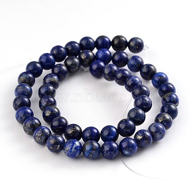 Chapelets de perles rondes en lapis-lazuli naturel(G-M230-02-8mm)-2