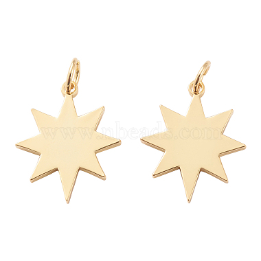 Real 18K Gold Plated Snowflake Brass Charms