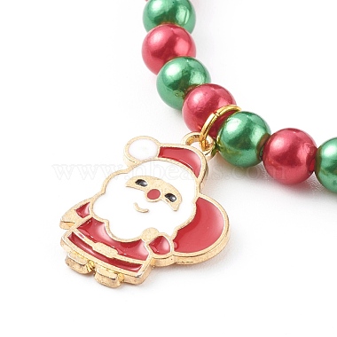 Christmas Theme Stretch Charm Bracelets for Kids(BJEW-JB06170)-3