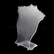 Acrylic Necklaces Display Holders, Bust Shape, Clear, 9.8x4.25x12.2cm, Hole: 1.5mm(AJEW-WH0304-94B)
