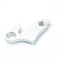 (Clearance Sale)Aluminum Tail Hook, Variable Speed Hook, Bicycle Accessories, Silver, 69.5x36.5x7.5mm, Hole: 9mm and 10mm(FIND-WH0069-55)
