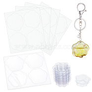 40Pcs Cat Paw Transparent Blister Packaging Inner Tray, Box Container Package, for DIY Quicksand Mahjong, with 10 sheets Plastic Films, Clear, 4~9.4x4.2~8.5x0.025~1.35cm(CON-OC0001-51)