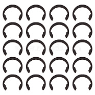 20Pcs Stainless Steel Automatic Transmission Fluid Pump Retaining Ring, C-shape, Black, 9.5x11.5x0.7mm(FIND-HY0003-16)